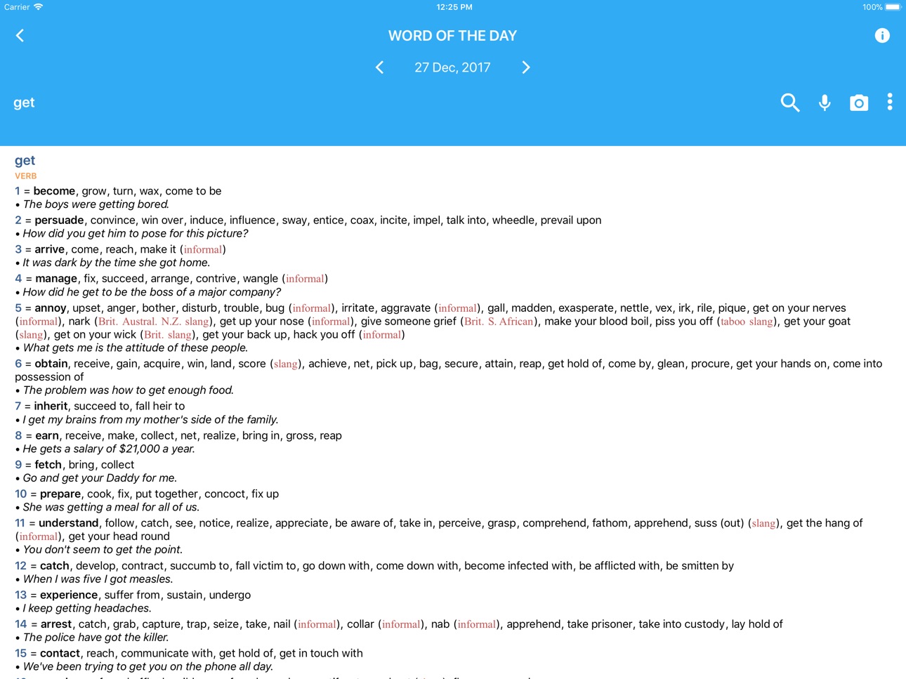 Screenshot 6 of Collins Dictionary & Thesaurus