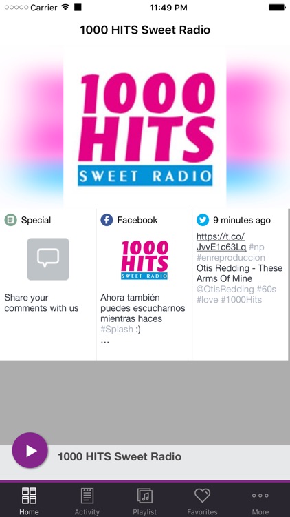 1000 HITS Sweet Radio by Nobex Technologies