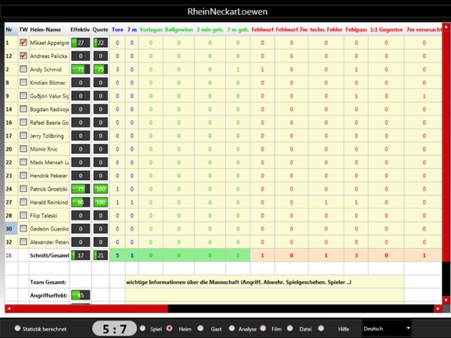 THSAX Handball Spiel Statistik(圖4)-速報App