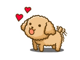 Adorable Poodle Dog Stickers