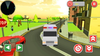 911 Blocky Ambulance Sim Game screenshot 2