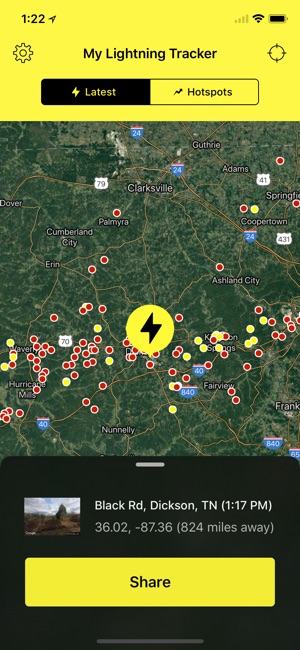 my lightning tracker alerts on the app store