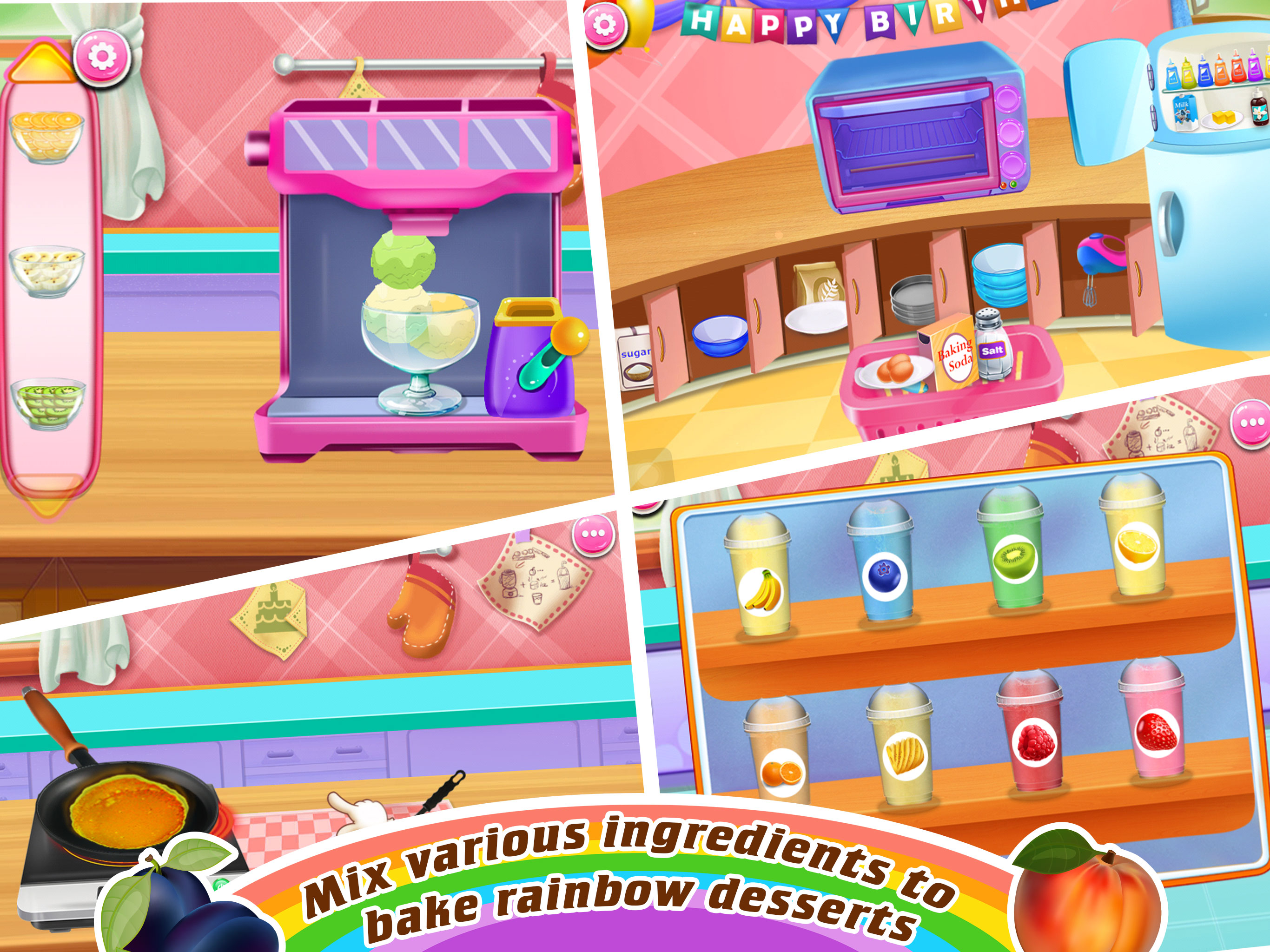 Rainbow Desserts Cooking Shop!