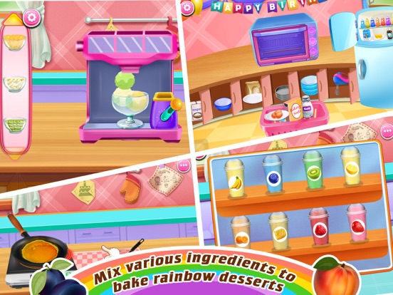 Rainbow Desserts Cooking Shop! iPad screenshot