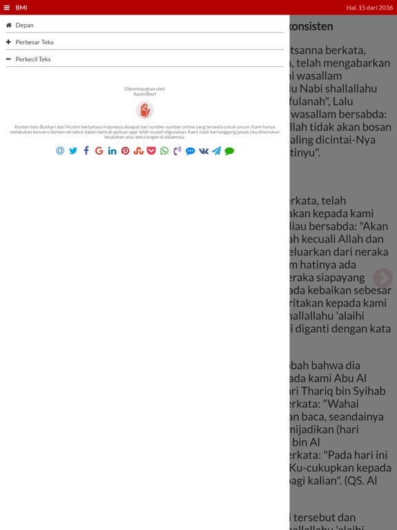 Bukhari Muslim Indonesia screenshot 4
