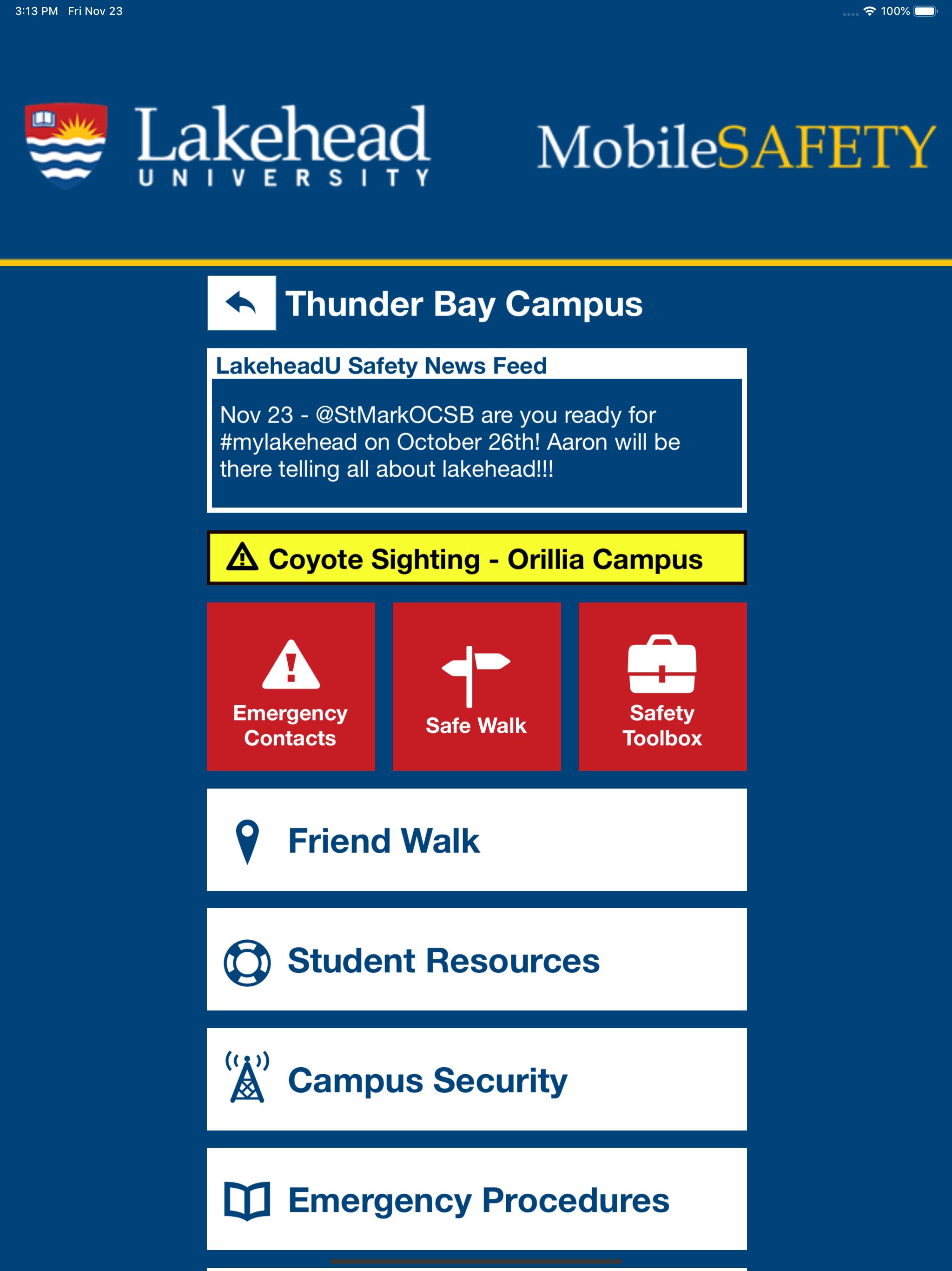 Mobile Safety - Lakehead U screenshot 10