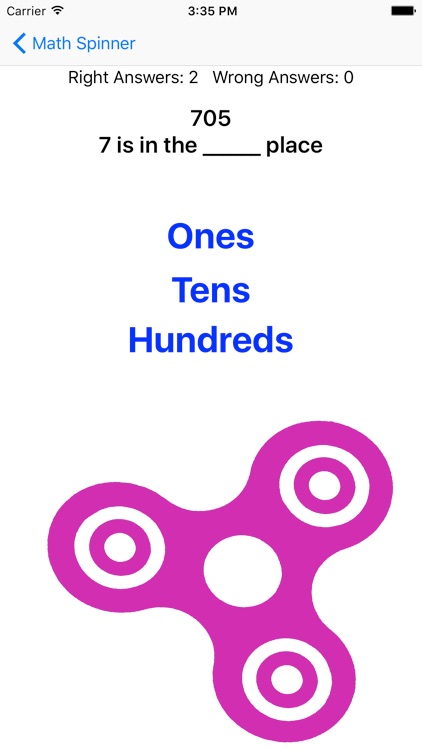 Math Spinner for Grade School