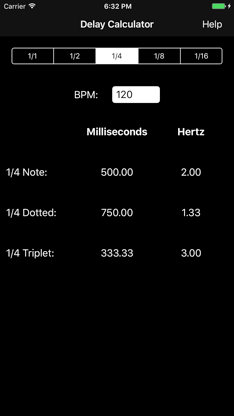 Delay Calc screenshot 1