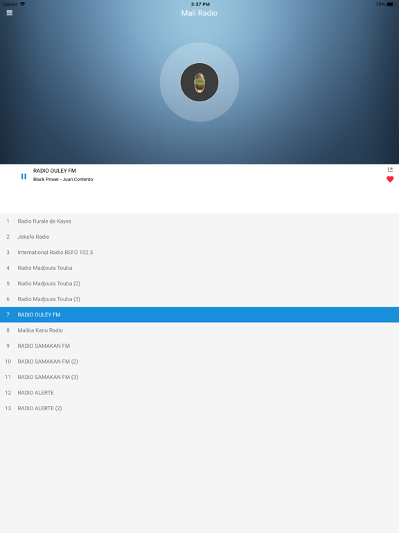Mali Radio Station: Malian FM iPad screenshot 5 - Music app