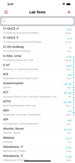 Lab Values Reference(圖2)-速報App
