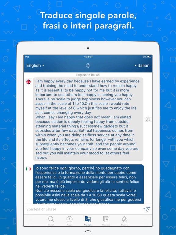 Dizionario Inglese-Italiano iPad screenshot 3 - Education app