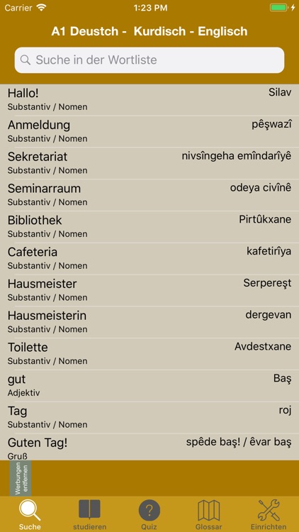 Kurdisch Deutsch Vokabeln!