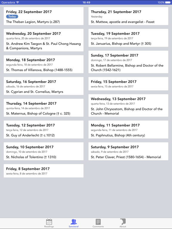 Daily Readings for Catholics iPad screenshot 3 - News app