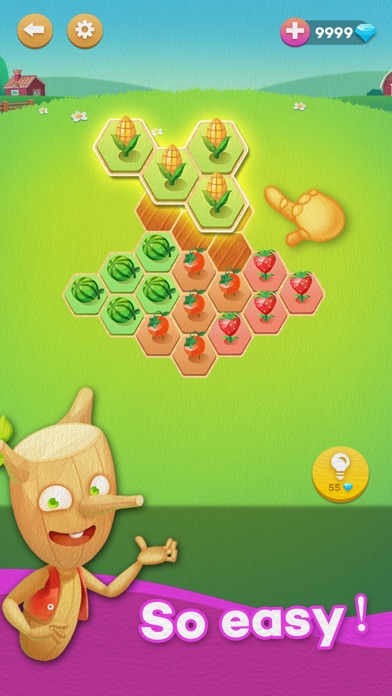 Screenshot #1 pour Hexa Farm :Simple Block Puzzle