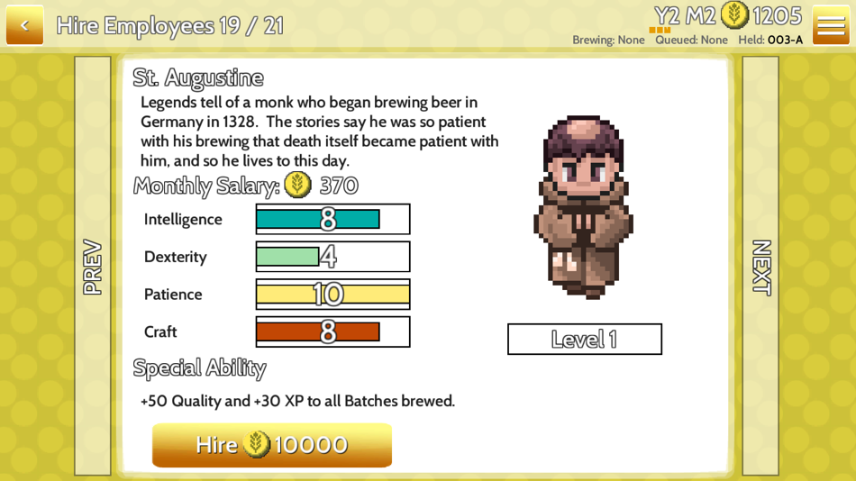 #3. Fiz: Brewery Management Game (iOS) Podle: Bit By Bit Studios