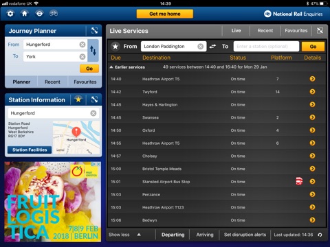 NationalRailEnquiries for iPad screenshot 3