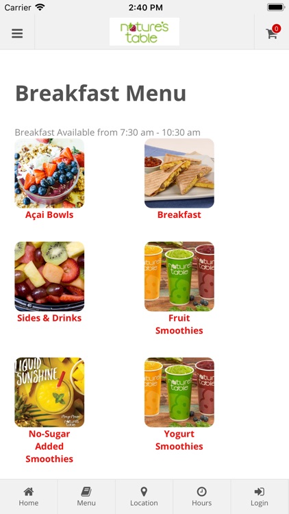 Nature's Table Rocky Point