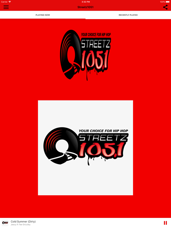 Streetz 105.1 iPad screenshot 1 - Entertainment app