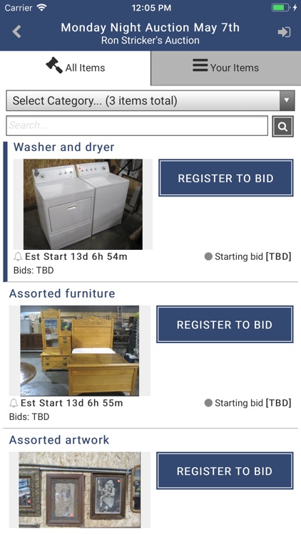 Ron Stricker's Auction screenshot-3