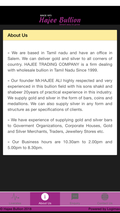 Hajee Bullion screenshot
