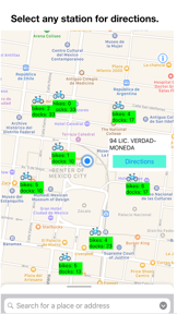 Bike Stations Mexico City screenshot