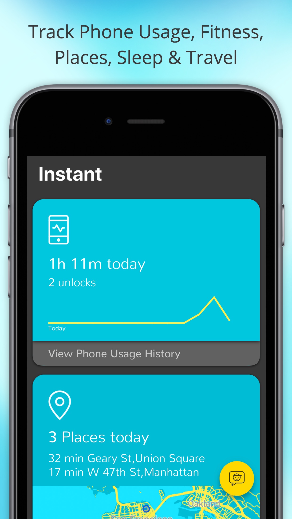 Screenshot do app Instant - Lifelog Screen Time