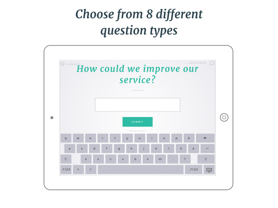 Feedbackly Customer Survey iPad screenshot 3 - Business app