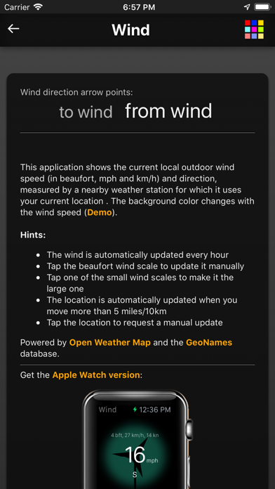 Wind App Screenshot