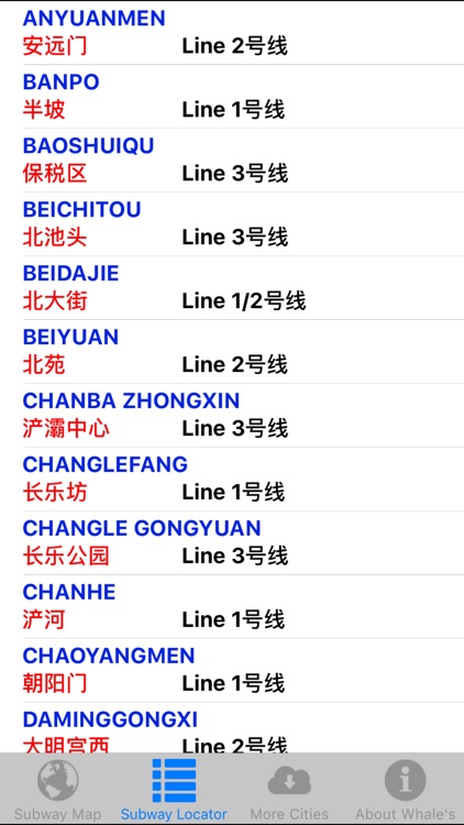 Whale's Xi'an Metro Subway Map 鲸西安地铁地图