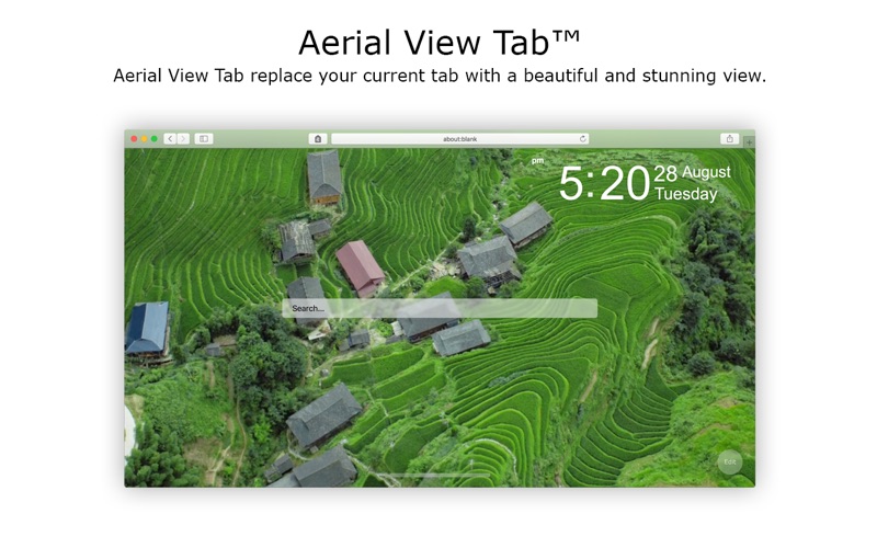 How to cancel & delete aerial view tab for safari 1