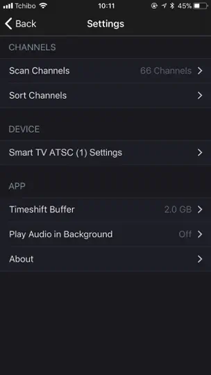 Capture d'écran de SmartViewTV sur iPhone 3