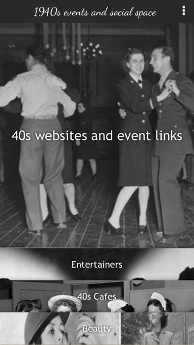 1940s events and social space screenshot 2