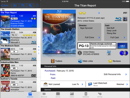 DVD Profiler iPad app afbeelding 2