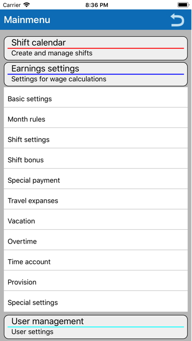 Shift Wage Planer Screenshot