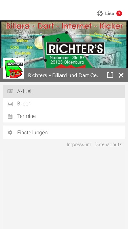 Richters - Billard, Dartcenter