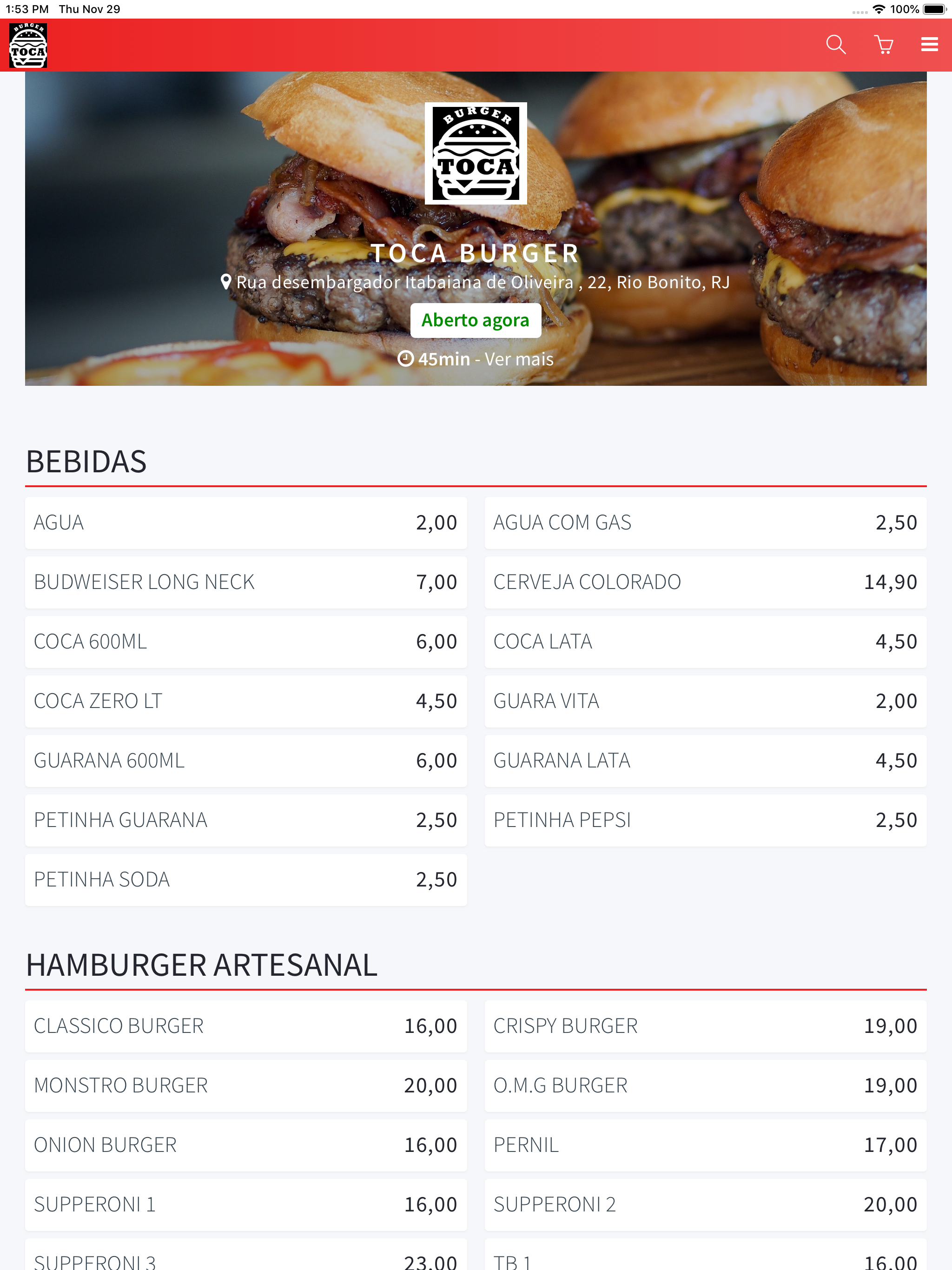 Toca Burger