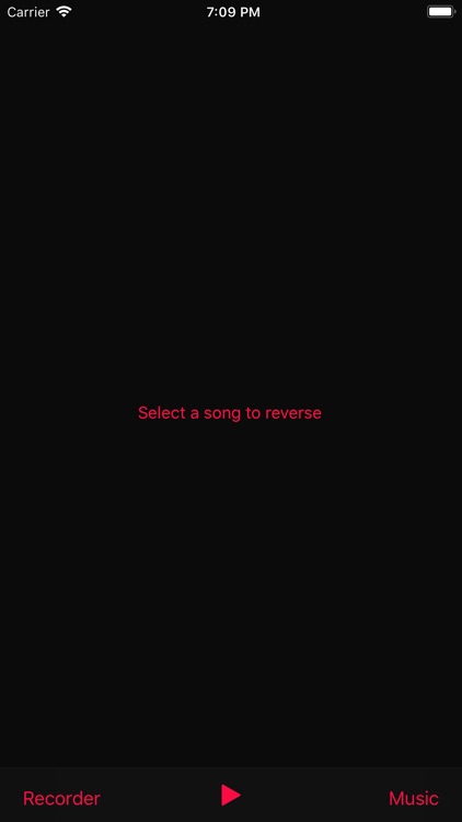 Reverse Music Player