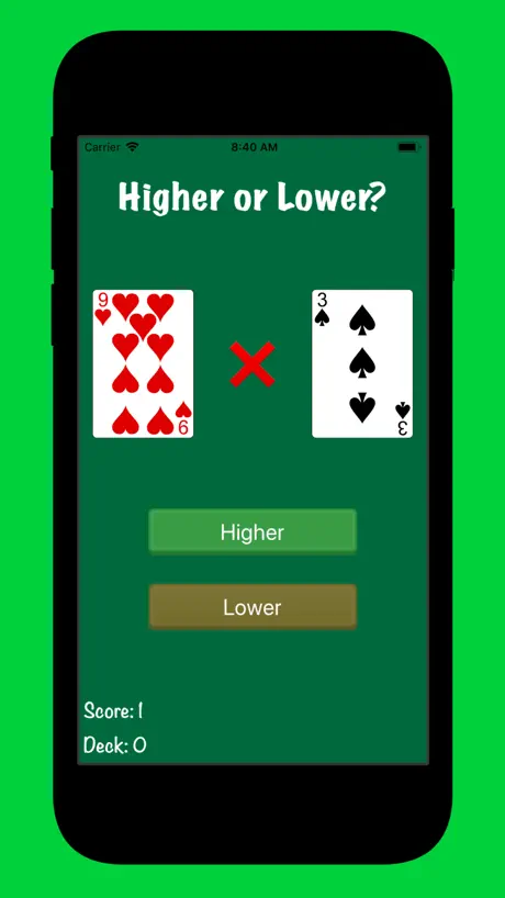 Higher or Lower?