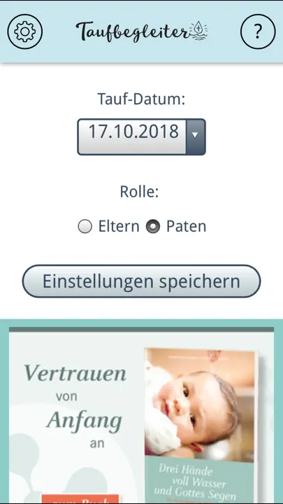 Taufbegleiter iPhone-skjermbilde 1