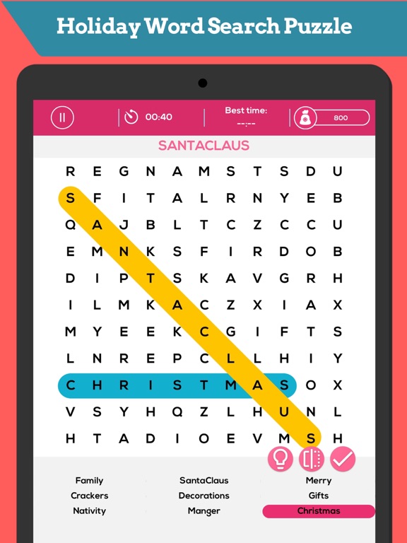 Screenshot #4 pour Christmas Words Search Puzzle