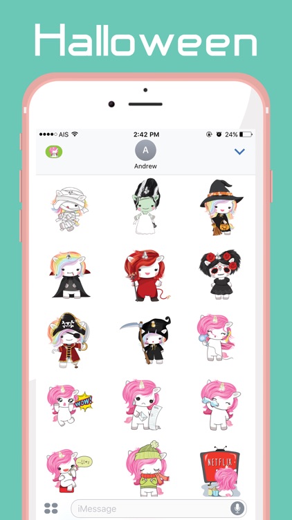 Unicorn Halloween Stickers