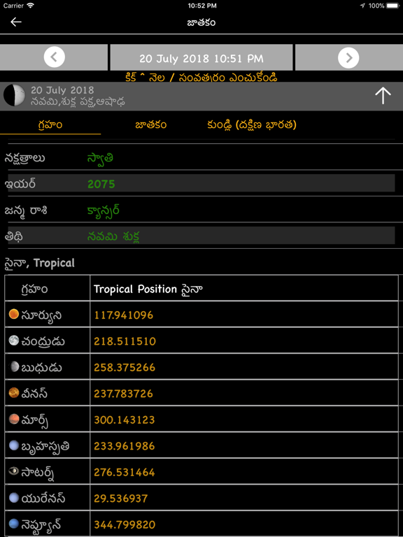 Telugu Calendar - Panchang iPad screenshot 6 - Book app