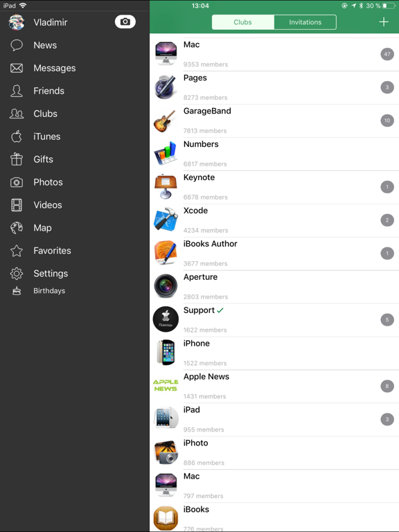 SNAF iPad screenshot 4 - Social Networking app