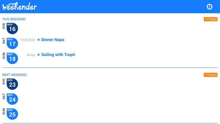 Weekender - Weekend Calendar screenshot-3