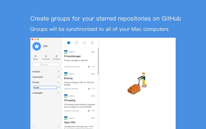 Starry: Manage GitHub Star thumbnail 1