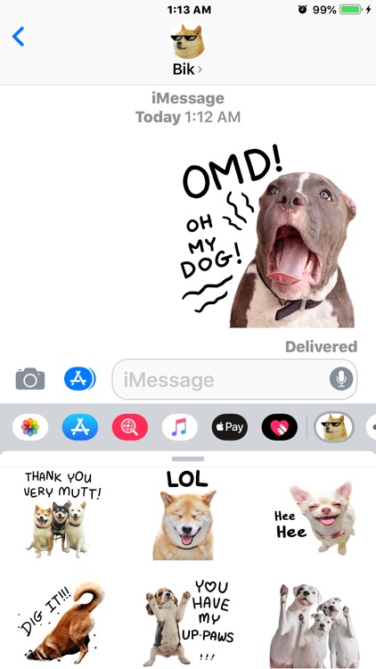 # Punny Dogs Animated Stickers
