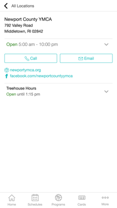 Newport County YMCA screenshot 1