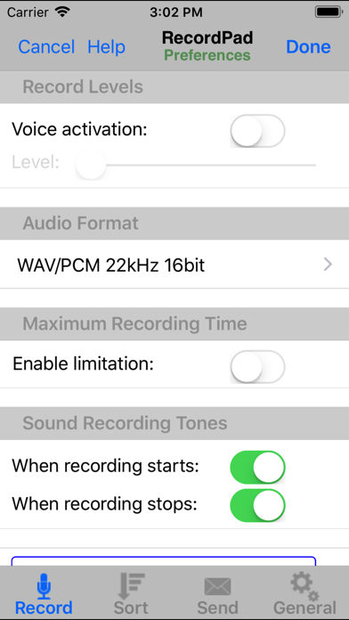 Screenshot #2 pour RecordPad Sound Recorder