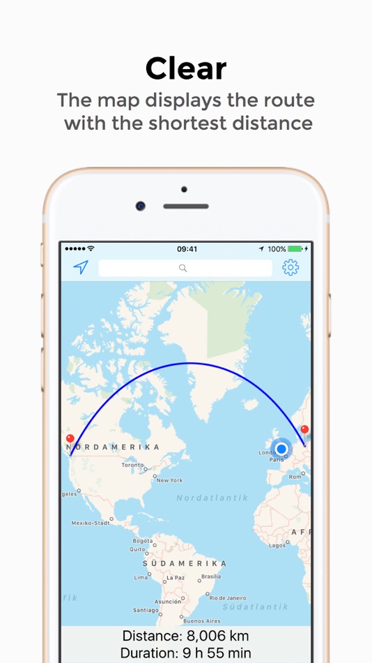#2. Flight Distance Calculator (iOS) Podle: Nicolas Schotten