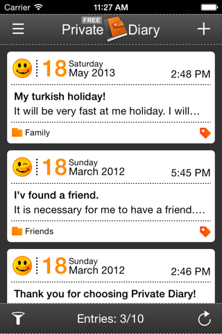 Private Diary Lite screenshot 2